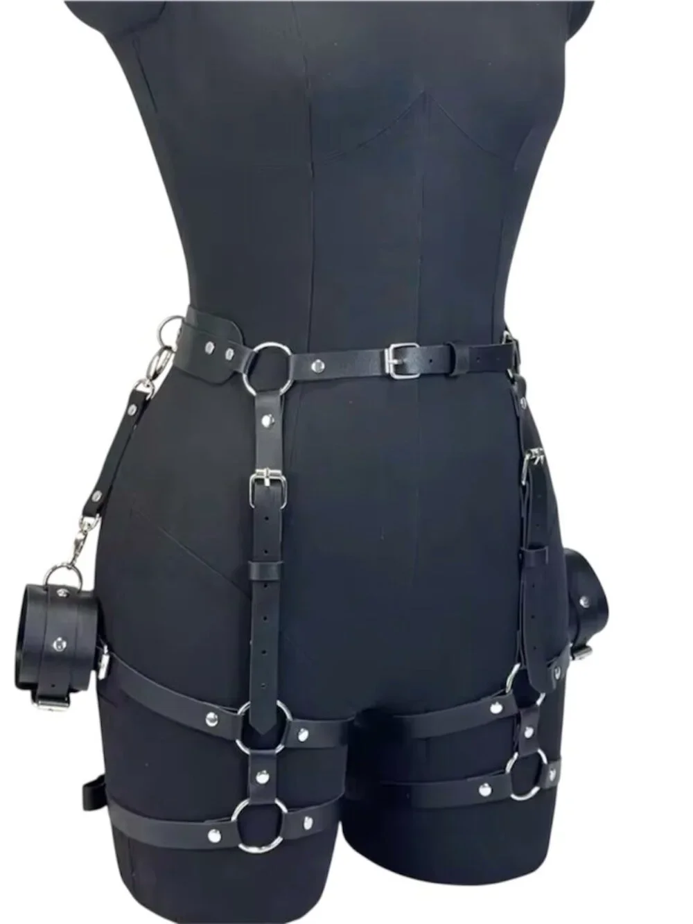 Women Fashion PU Leather Belt Gothic Harness